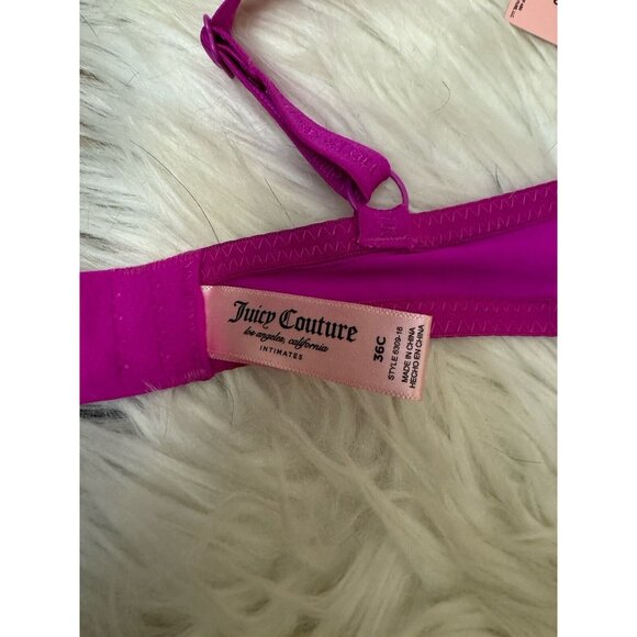 Juicy Couture Intimates Sexy Push Up Underwire Bra Venus Pink Lace Size‎ 36C New - Picture 5 of 10